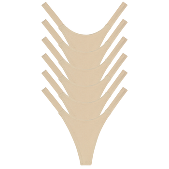 Beige bikini bottom on a white background