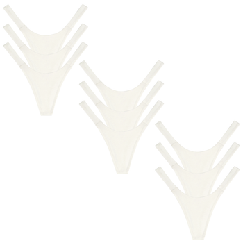 Set of four white chair covers arranged in a pattern on a white background