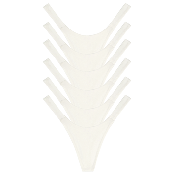 Set of white straws on a white background