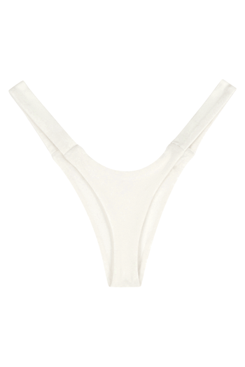 White seamless breathable women’s panty, back view flat lay on white background