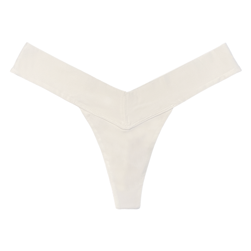 White thong panty on a white background