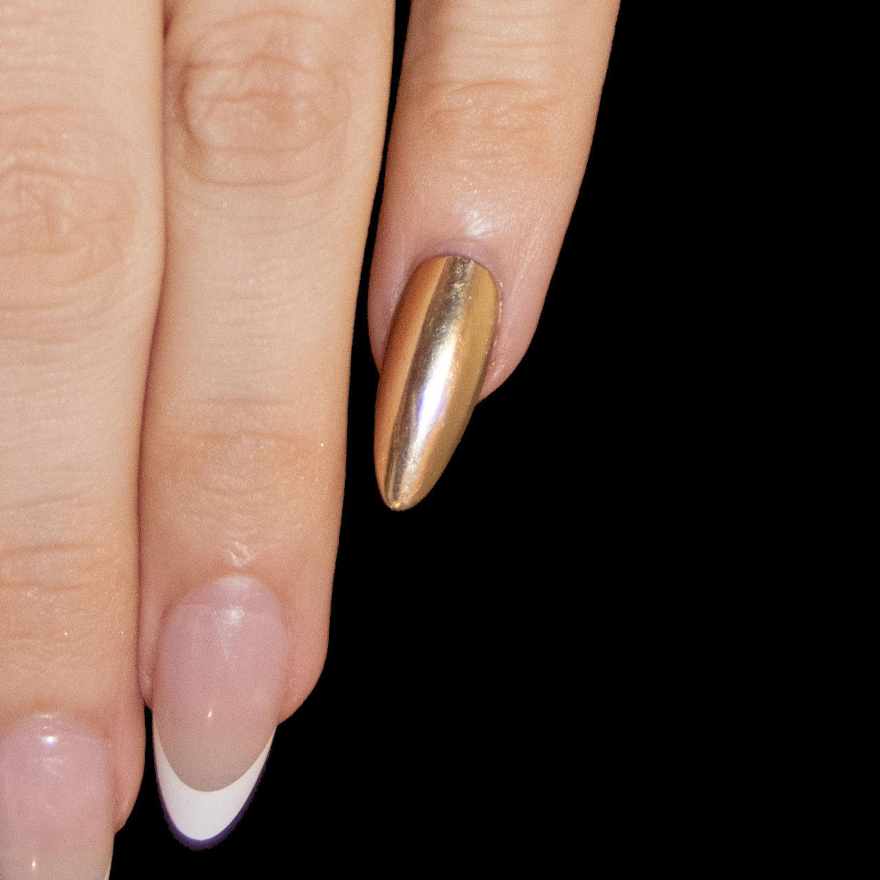 SOLID 14K GOLD PRESS-ON FINGERNAIL